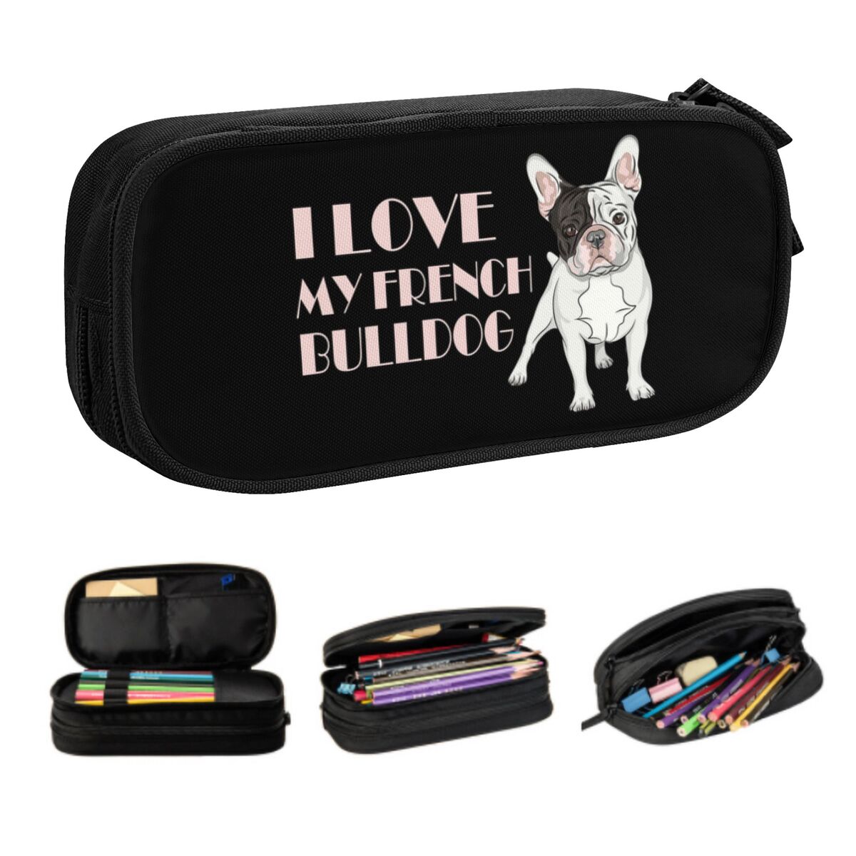 Pet X Supplies & Tack Howell - Kotak Pensil Lucu Bulldog Perancis Kustom